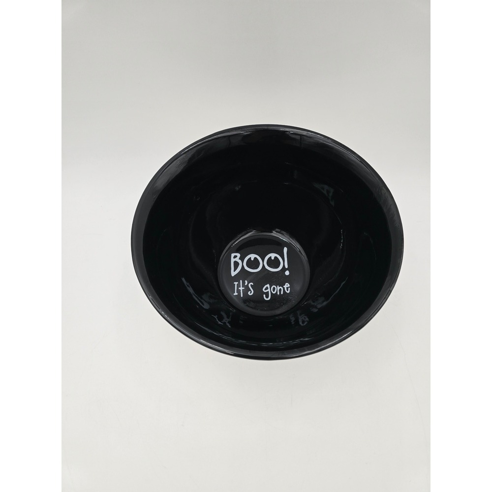World Market Halloween Serving Bowl Black Cat Owl Boo It's Gone Vintage Style‎ - Picture 2 of 9